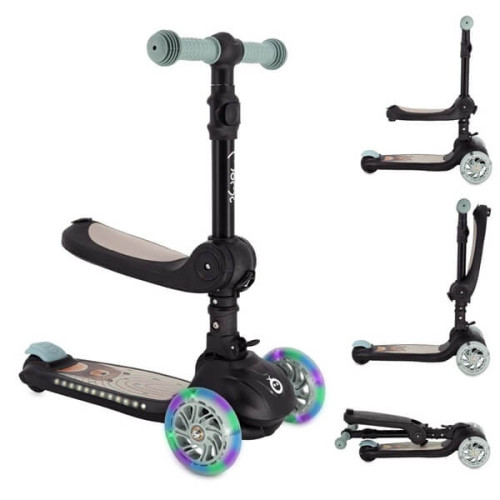 Самокат MoMi DEBE 2в1 black